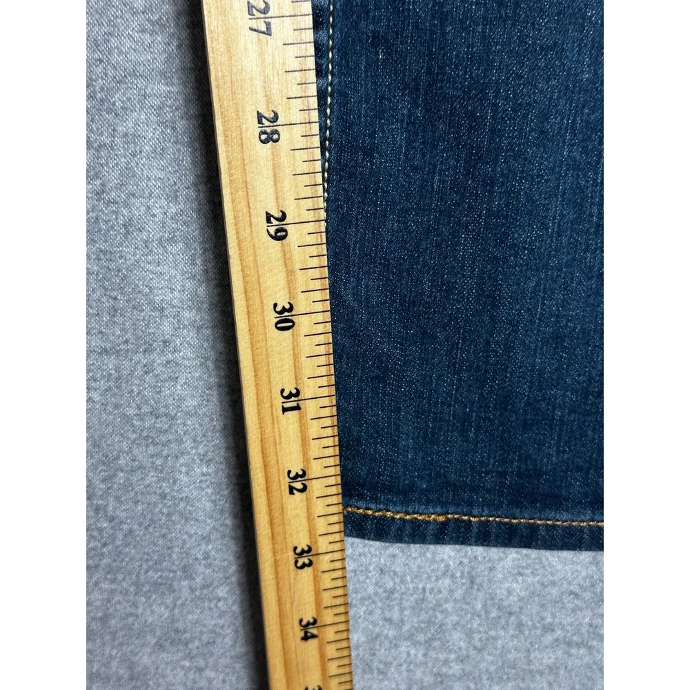 Levis 514 Straight Fit Jeans Mens 36x34 Blue Flap Pocket Dark Wash Denim